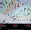 #4342 - Yasutomo Fold'Ems Origami Paper -  Paris Pattern Assortment - 5 7/8"