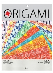 #4344 - Yasutomo Fold'Ems Origami Paper - Folk Art assortment - 5 7/8"
