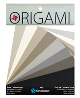 #4357 - Yasutomo Origami Paper -  PURE Grays - 5 7/8"