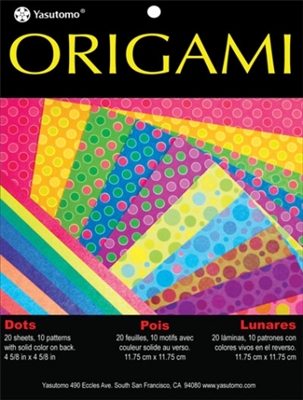 #4853 - Yasutomo Fold'Ems Origami Paper - Dots - 4 5/8"