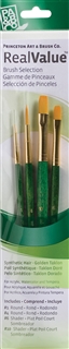 Princeton 4 Piece Golden Taklon Synthetic Brush Set #9116