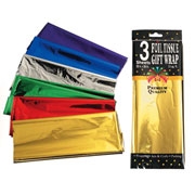 Solid Color Foil Tissue Paper Sheets - 3 pcs, 20" x 26"