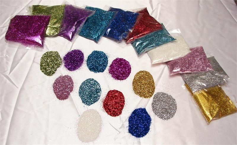 30 Gold and Silver Craft Glitter Pom Poms and 50 Gold and Silver