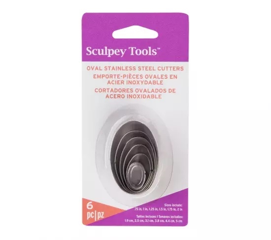 Sculpey Toolsâ„¢ Graduated Cutters: Oval, 6 pc