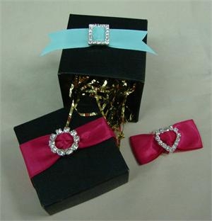 Rhinestone Mini Buckles / Ribbon Sliders