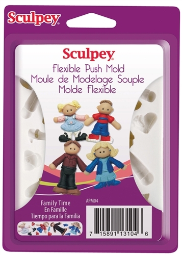 SculpeyÂ® Flexible Push Mold- Family Time