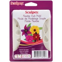 SculpeyÂ® Flexible Push Mold- Flowers & Leaves