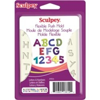 SculpeyÂ® Flexible Push Mold - Letters & Numbers