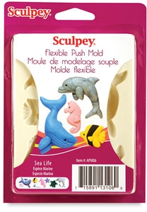 SculpeyÂ® Flexible Push Mold- Sea Life