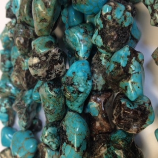 Dyed Turquoise Magnesite Beads, Medium