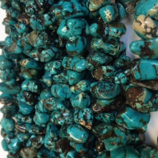 Dyed Turquoise Magnesite Beads, Small