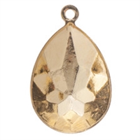 Swarovski Gold Plated Charm Setting - Fits #4327 Large Pear Fancy Stone -30 x 20mm