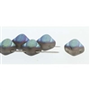 Silky Bead, 6mm, 2-Hole - Glittery Matte Graphite