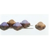 Silky Bead, 6mm, 2-Hole - Glittery Matte Bronze