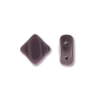 Silky Bead, 6mm, 2-Hole - Opaque Purple