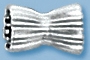 Sterling Silver Corrugated Bowtie Bead