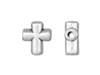 Sterling Silver Cross Bead - 8x7mm - 1.6mm Hole Size