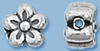 Sterling Silver 7mm Flower Bead - 1.5mm Hole Size