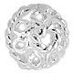 Sterling Silver Rope Trim Flower Bead Cap - 6mm