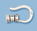 Sterling Silver End Cap with Hook - 1mm