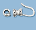 Sterling Silver End Cap with Hook - 3mm