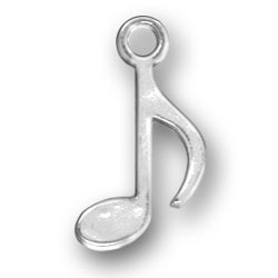 Sterling Silver Charm- Musical 8th Note