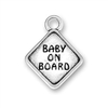 Sterling Silver Charm- Baby On Board