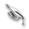 Sterling Silver Charm- Graduation Cap
