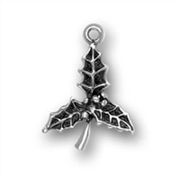 Sterling Silver Charm- Holly Leaf