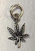 Sterling Silver Charm- Marijuana Leaf
