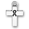 Sterling Silver Charm- Awareness Ribbon Cross