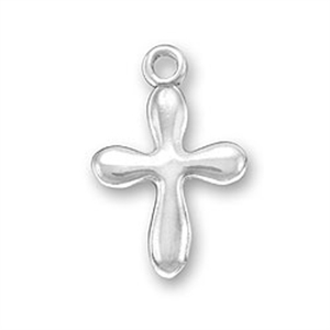 Sterling Silver Charm- Rounded Cross