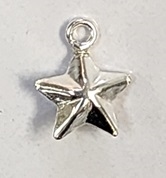 Sterling Silver Charm- Small Puffy Star