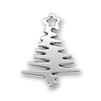 Sterling Silver Charm- Squiggle Christmas Tree