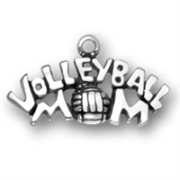 Sterling Silver Charm- Volleyball Mom