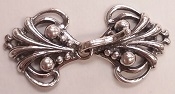 Sterling Silver Fancy Hook & Eye Clasp- 35mm- Single Strand