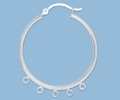 Sterling Silver Hoops with Loops - 30mm- 5 Loops