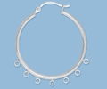 Sterling Silver Hoops with Loops - 30mm, 7 Loops