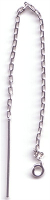 Sterling Silver Threader Earring - Cable Chain with Ring #1