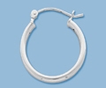 Sterling Silver Tube Hoop - 20mm