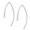 Sterling Silver Fancy Earwire - Long Flat