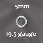 Sterling Silver Open Jump Ring - 5mm