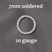Sterling Silver Twisted Soldered Jumpring-7mm, 20g