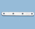 Sterling Silver Flat Spacer Bar - 6mm Spacing, 4 Hole
