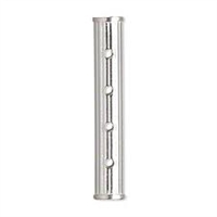 Sterling Silver SmoothTube Spacer Bar - 4mm, 4 Strand