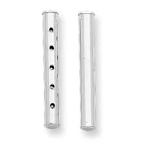 Sterling Silver SmoothTube Spacer Bar - 4mm, 5 Strand