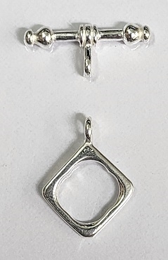 Sterling Silver Square Toggle