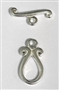 Sterling Silver Fancy Teardrop Toggle