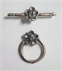 Sterling Silver Flower Toggle
