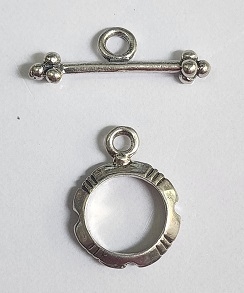 Sterling Silver Notched Toggle